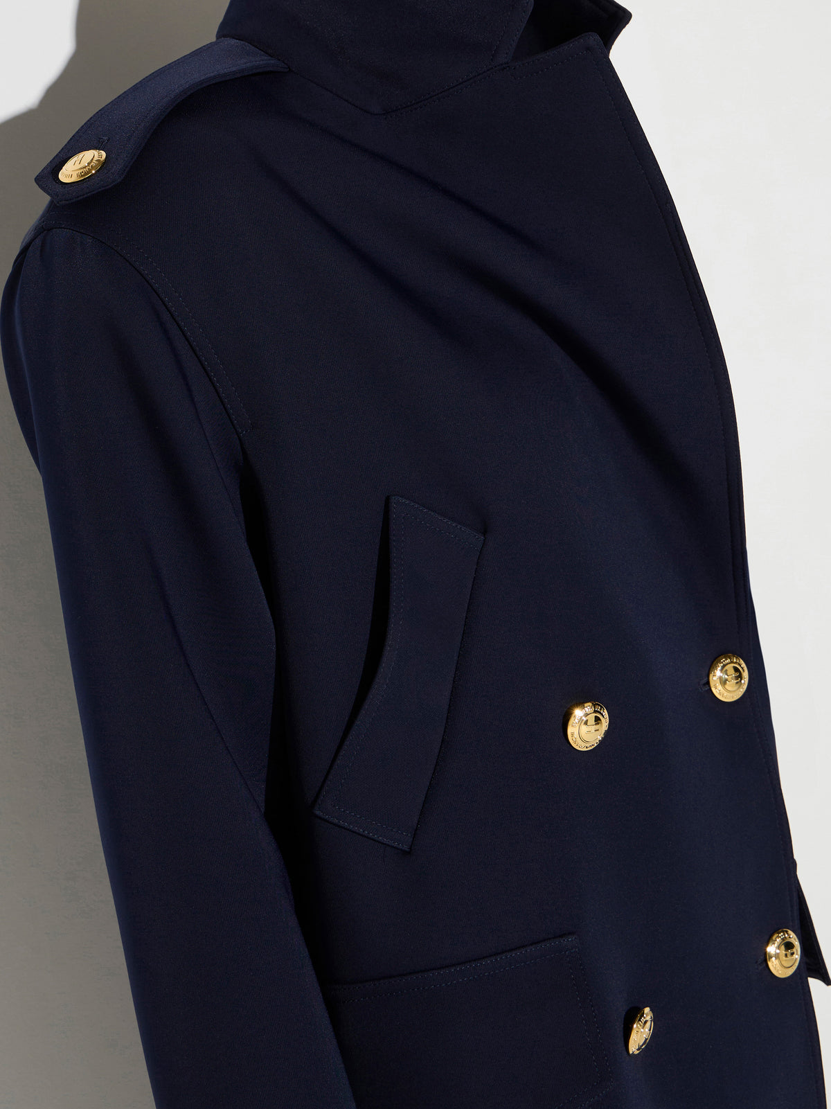 Peacoat in scuba fabric