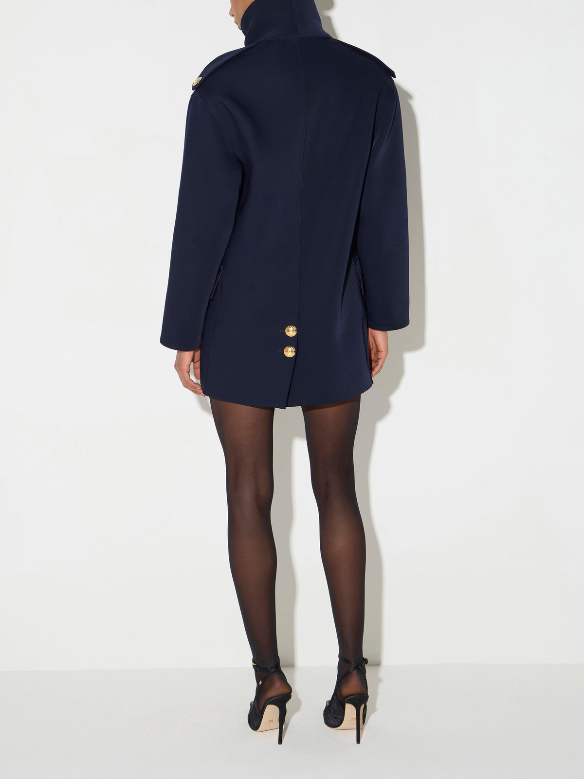 Peacoat in scuba fabric
