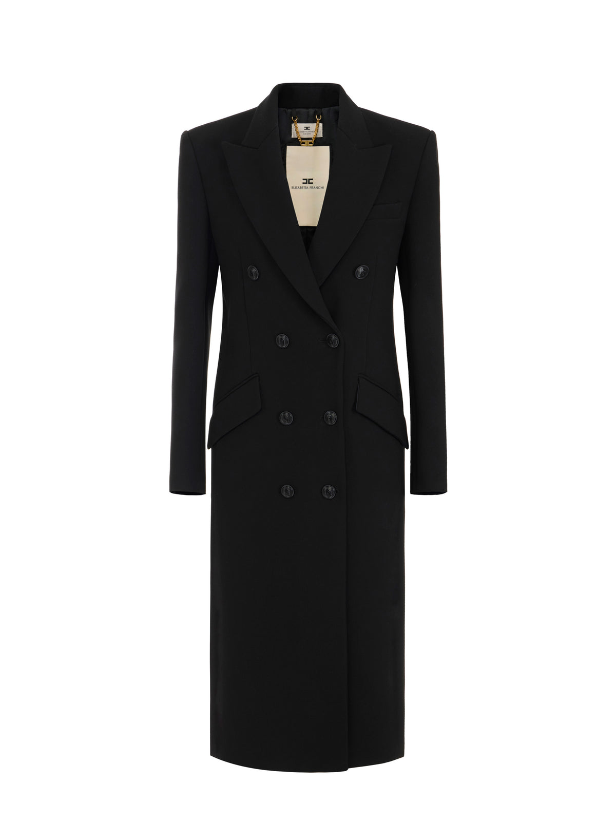 Coat in double layer crêpe fabric