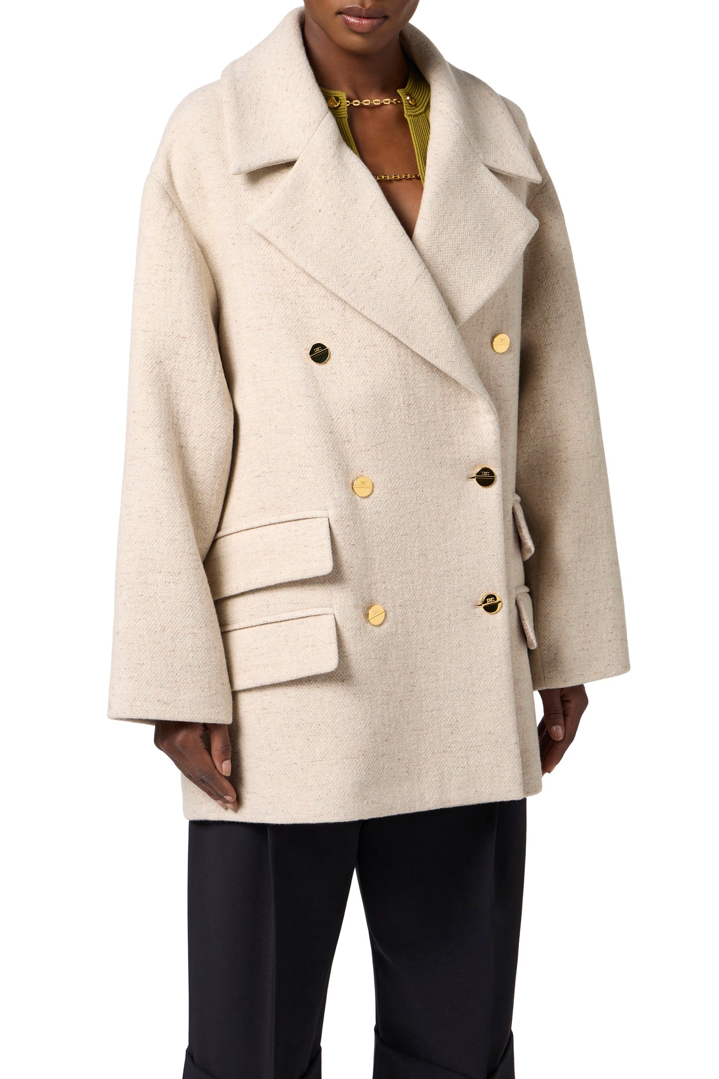 Peacoat in wool cloth