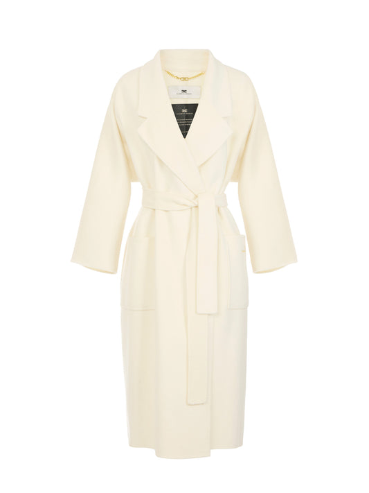 Coat in wool double cloth