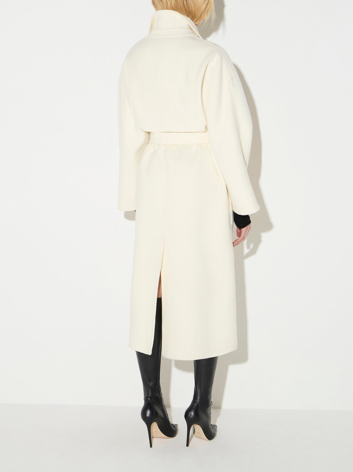 Coat in wool double cloth