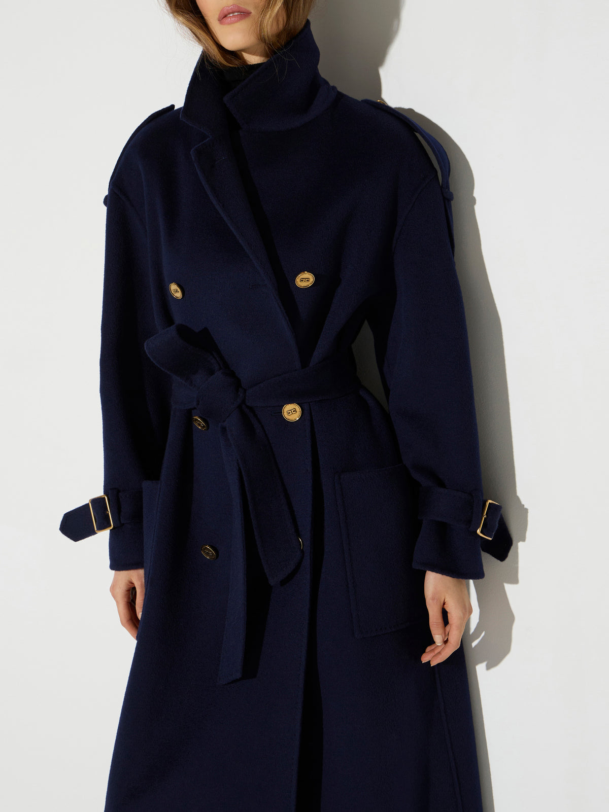 Coat in double cloth