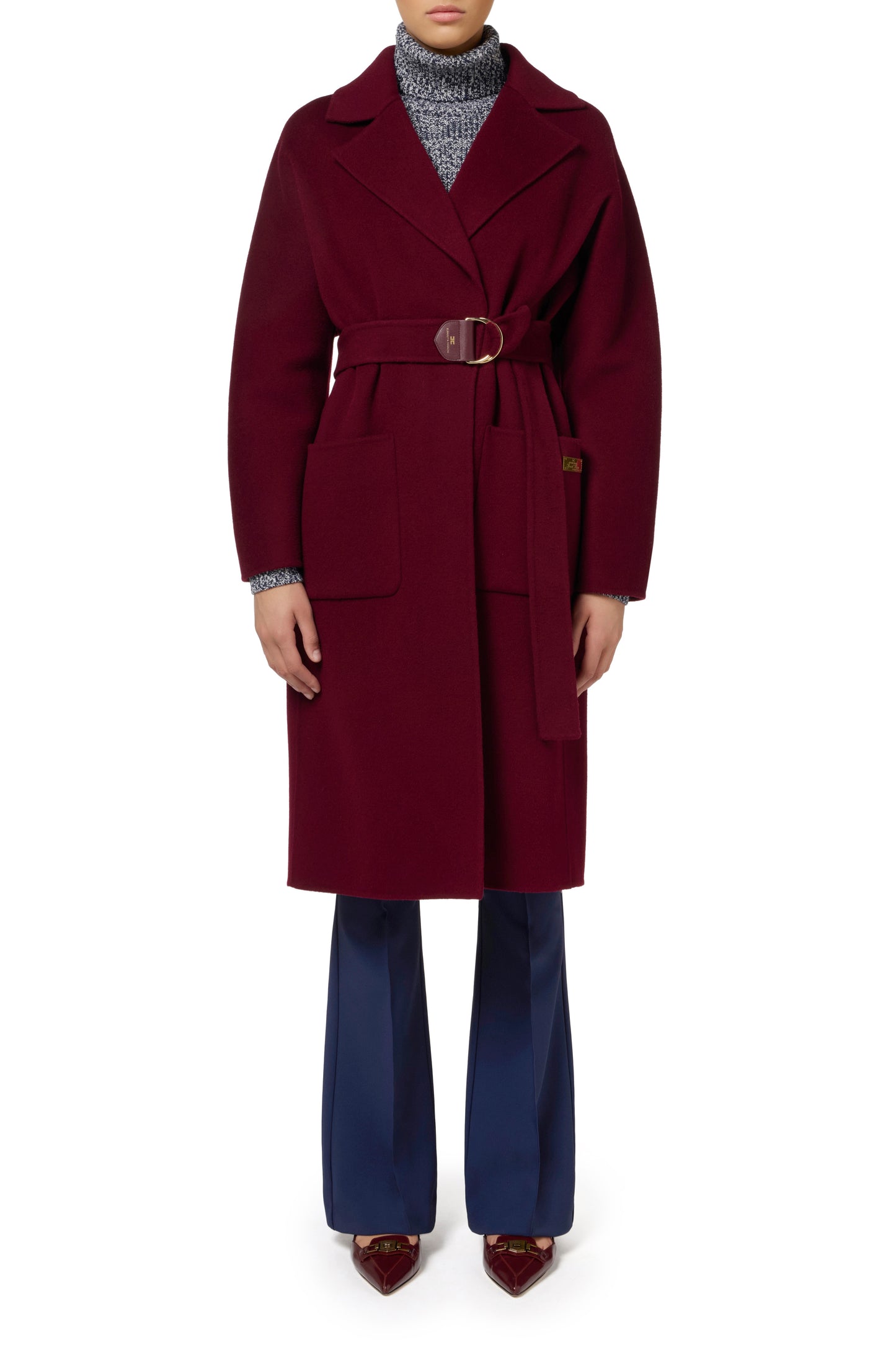 Wool wrap coat