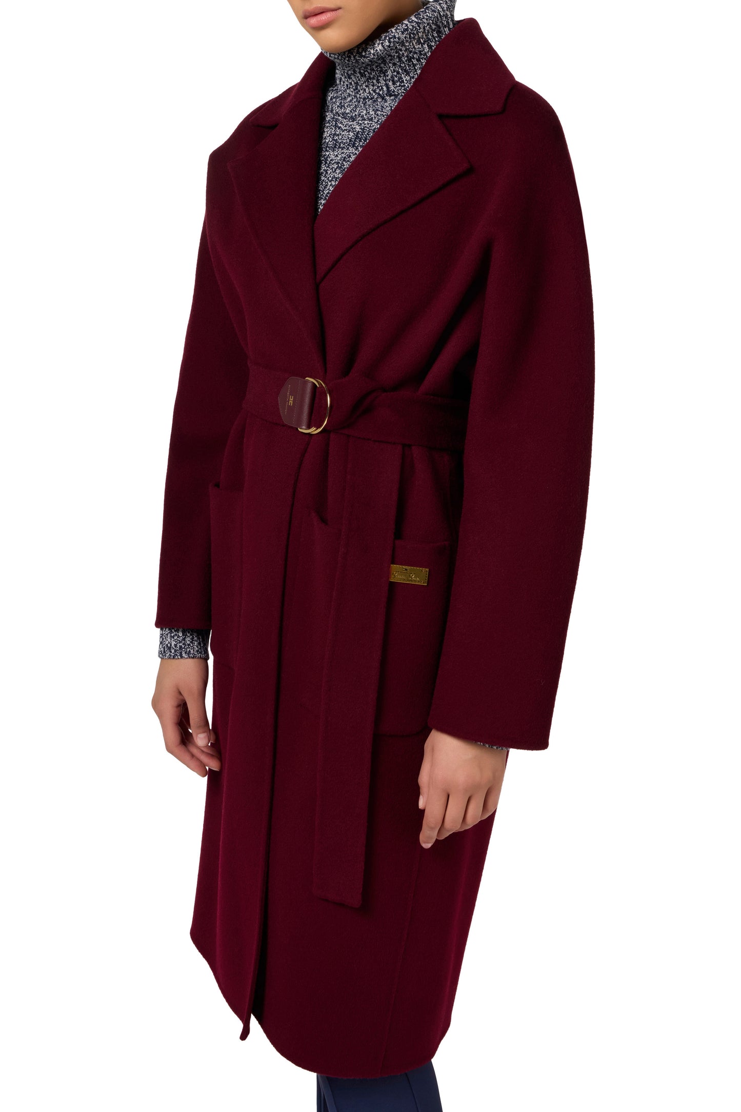 Wool wrap coat