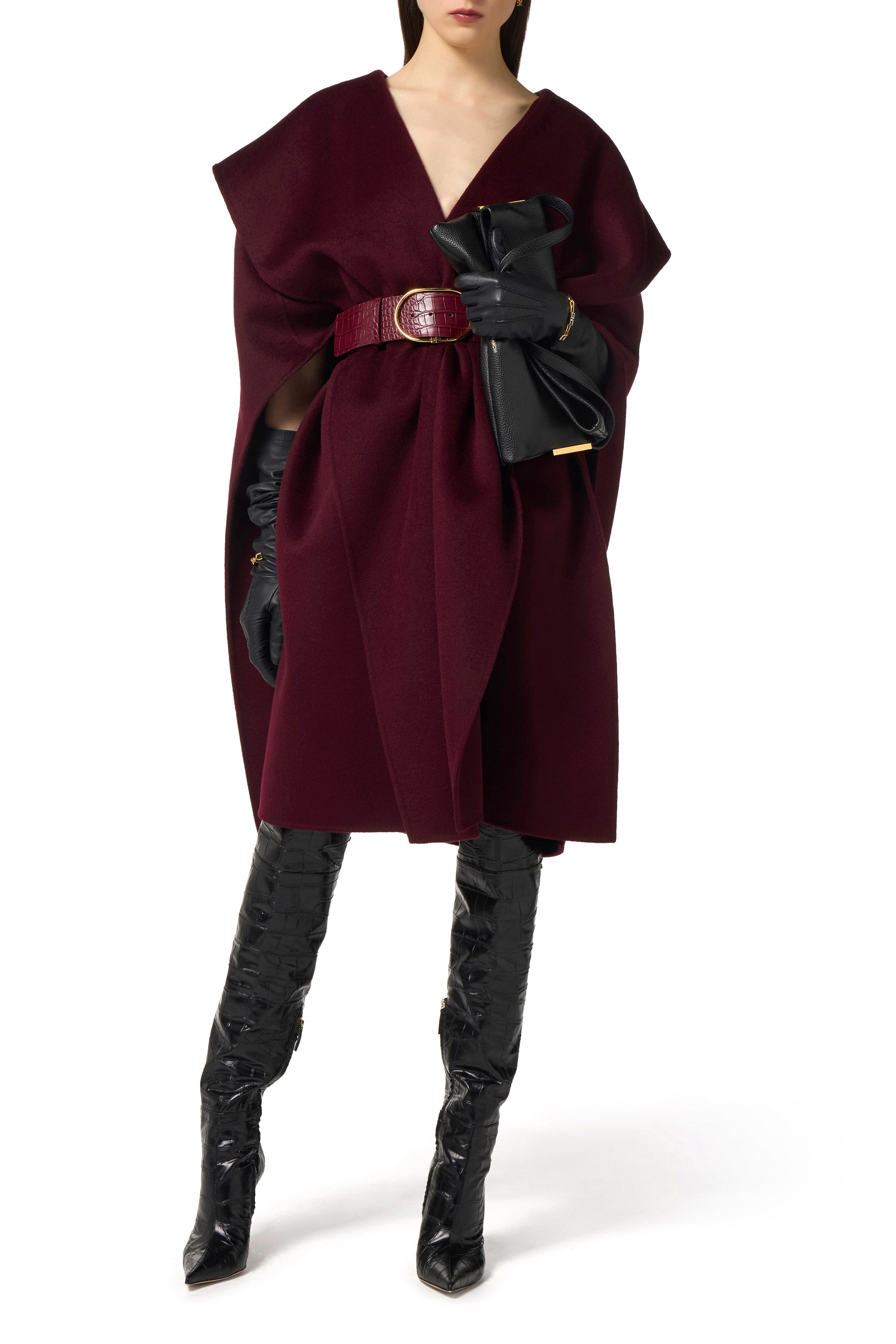 Cape in double wool cloth