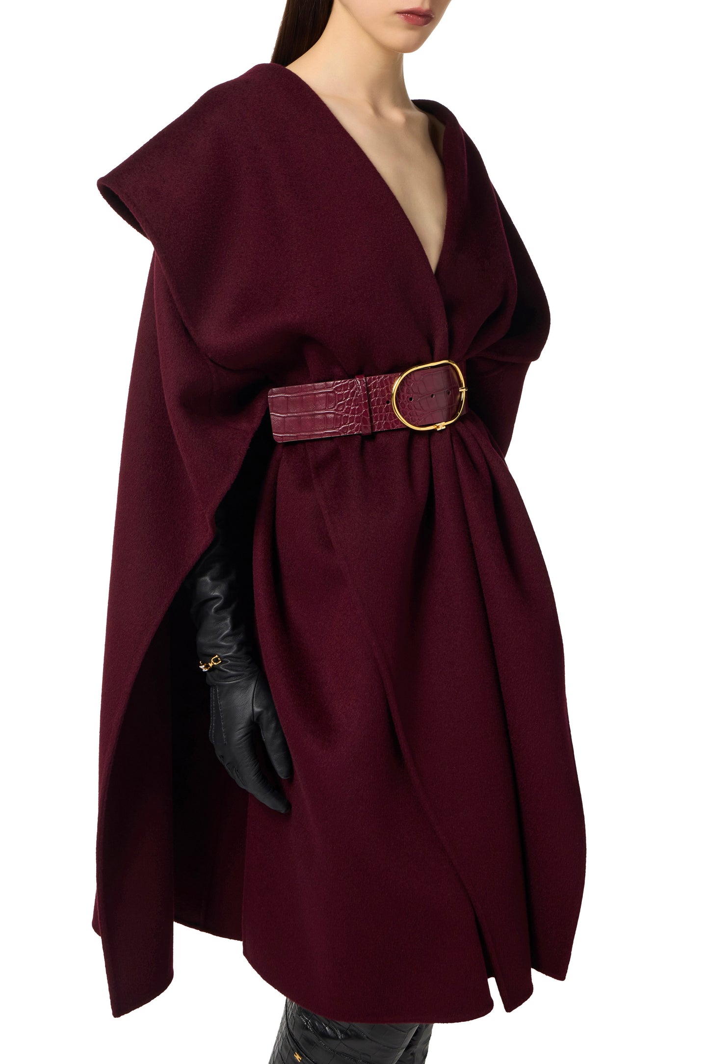 Cape in double wool cloth