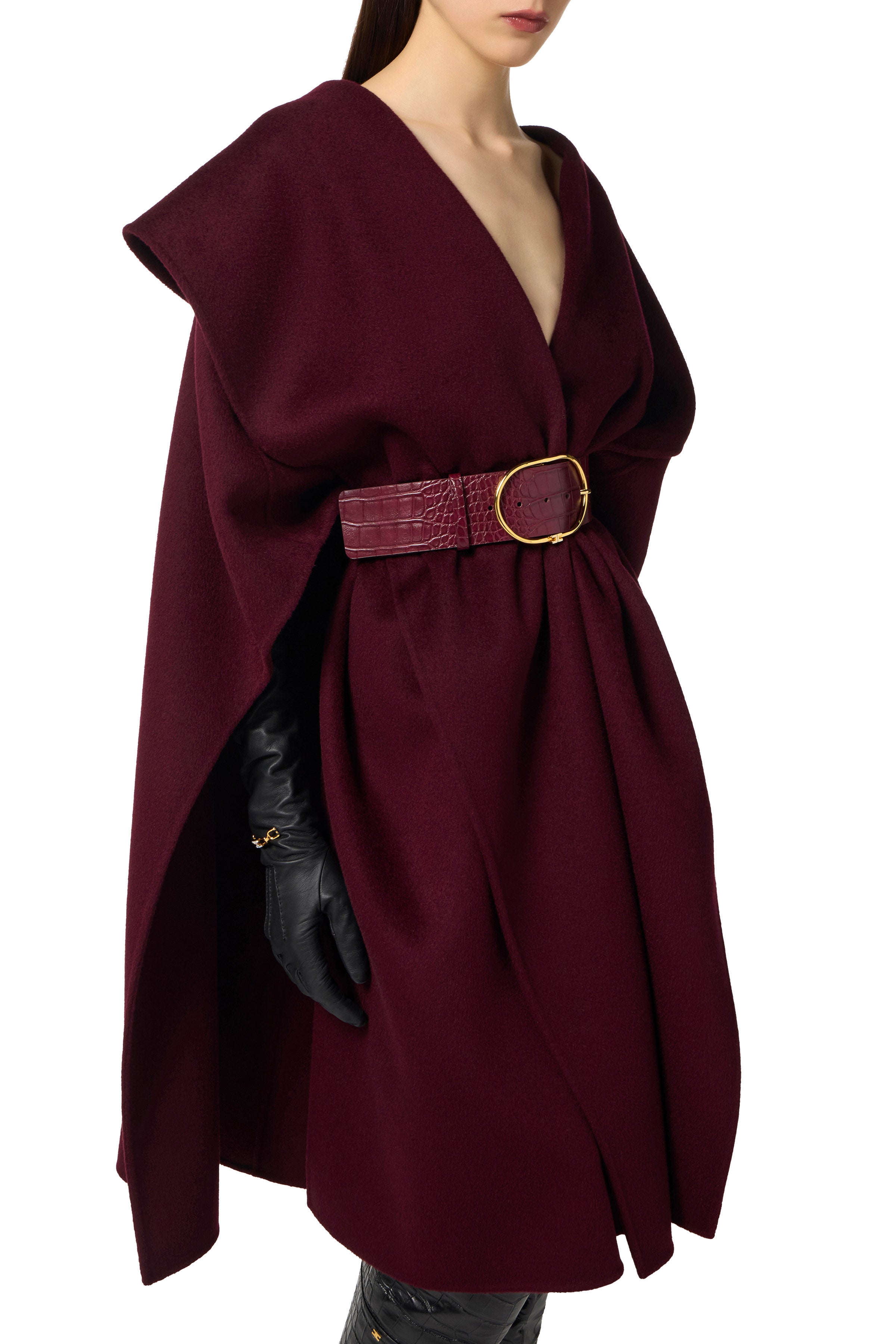 Cape in double wool cloth