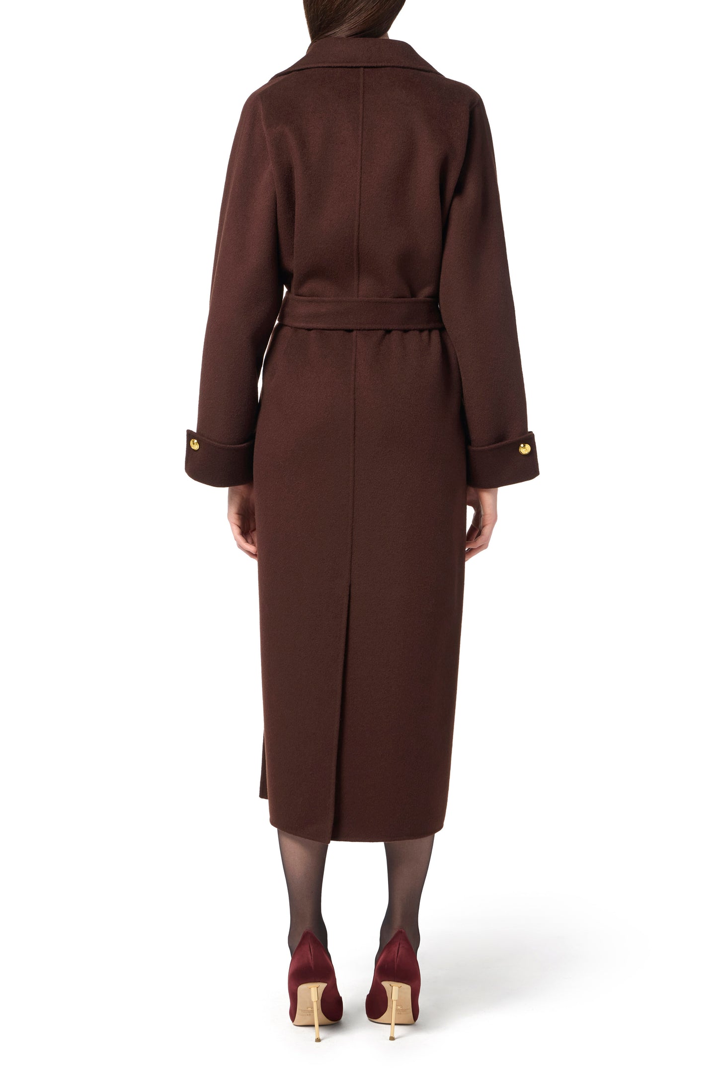 Coat in double wool blend cloth