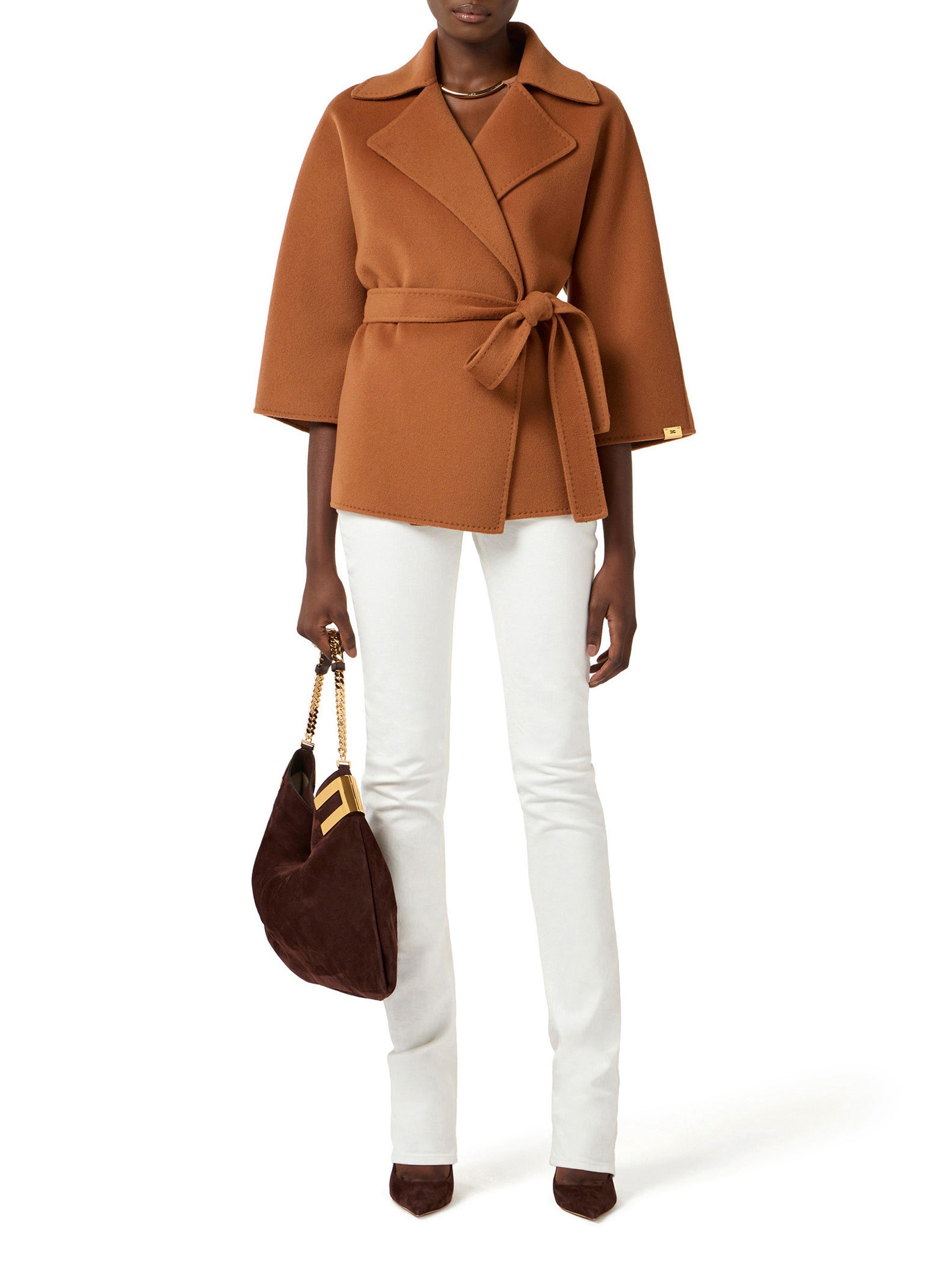 Coat in wool cloth
