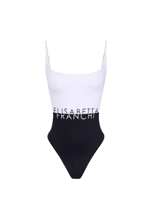 Lycra swimsuit with logo