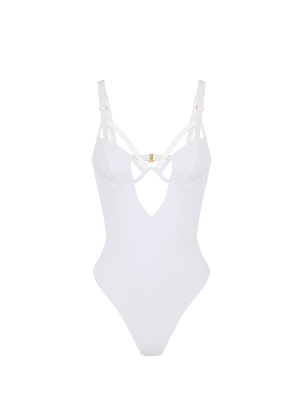 Swimsuit with elastic straps