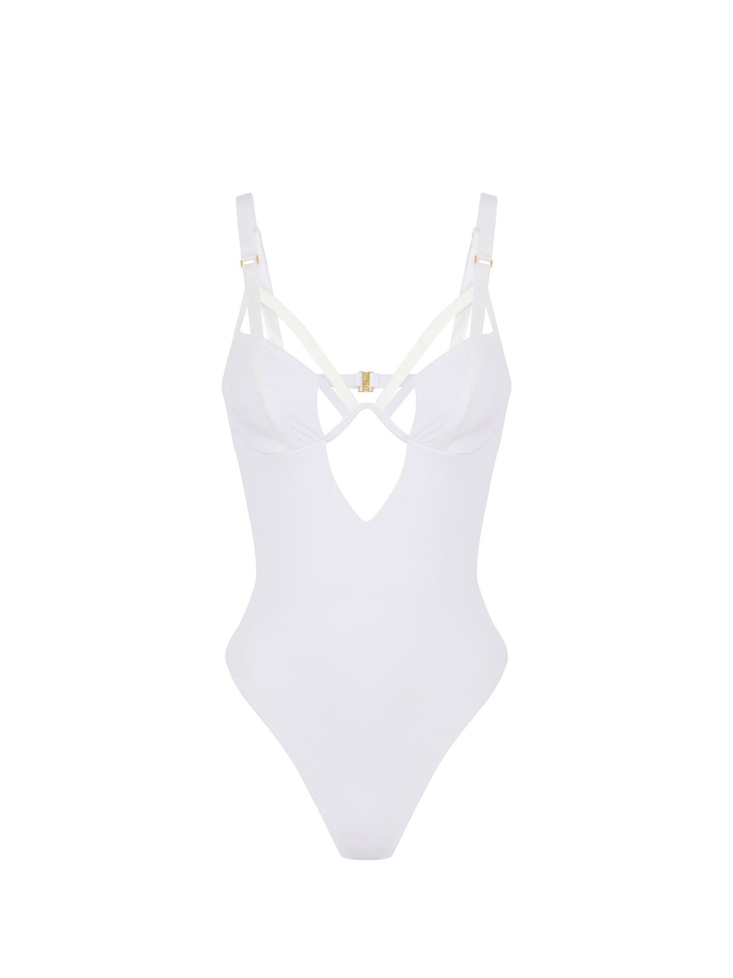 Swimsuit with elastic straps