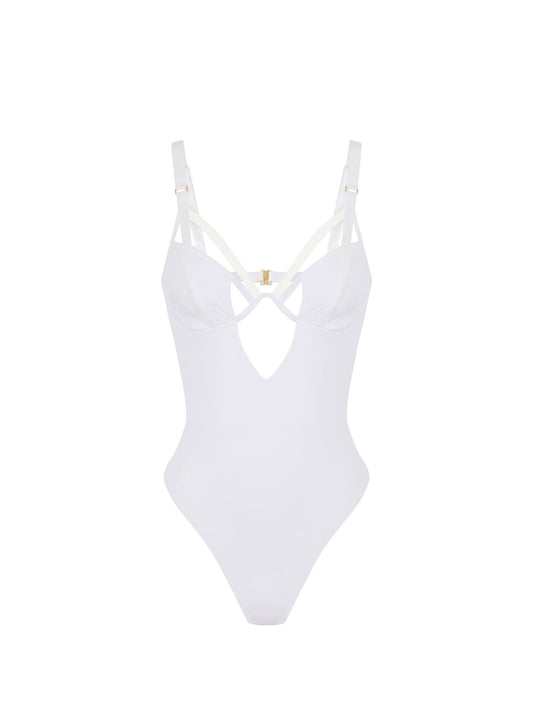 Swimsuit with elastic straps
