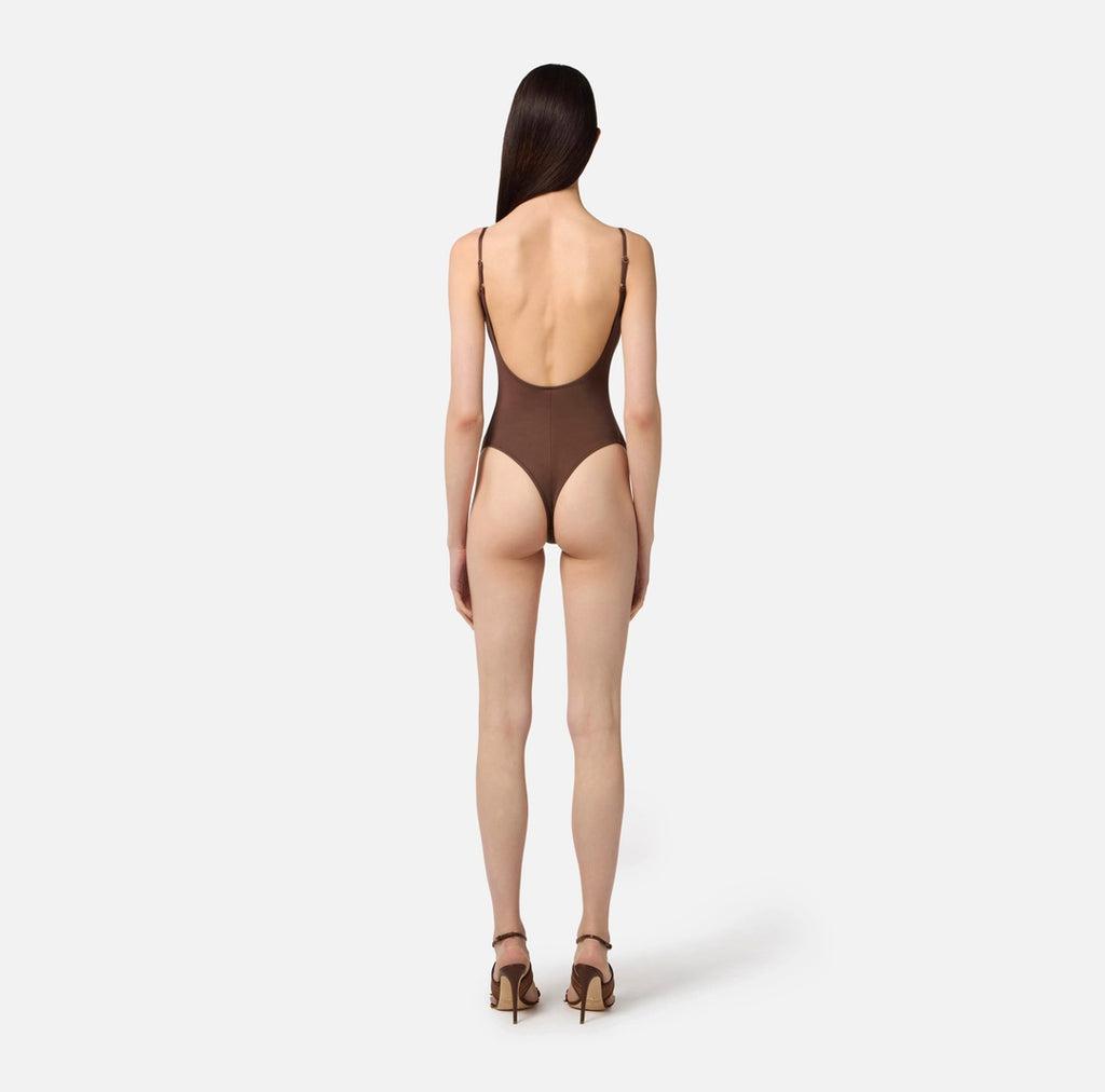 Lycra swimsuit with printed logo | LAST PIECE: 38/40