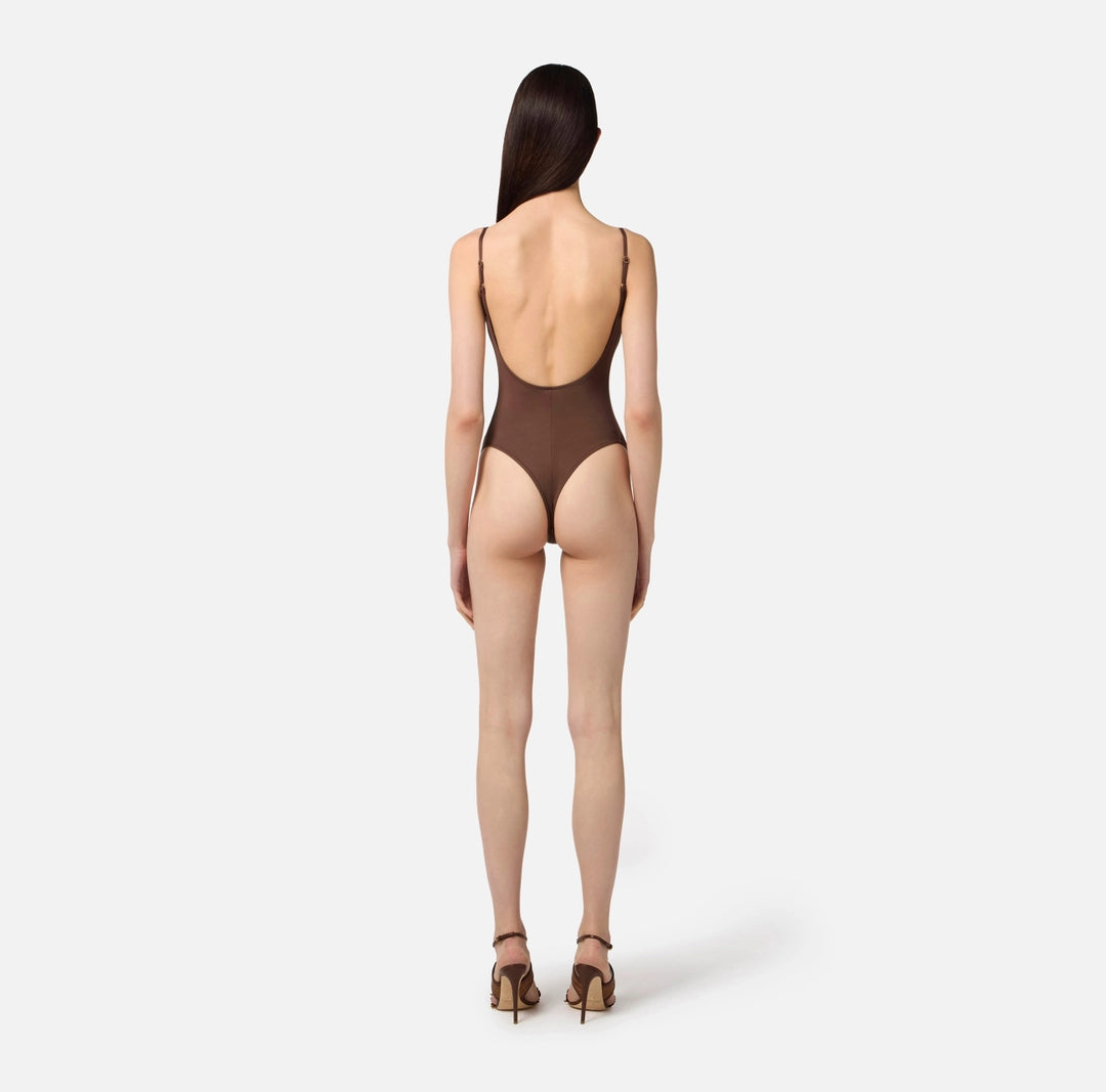 Lycra swimsuit with printed logo | LAST PIECE: 38/40