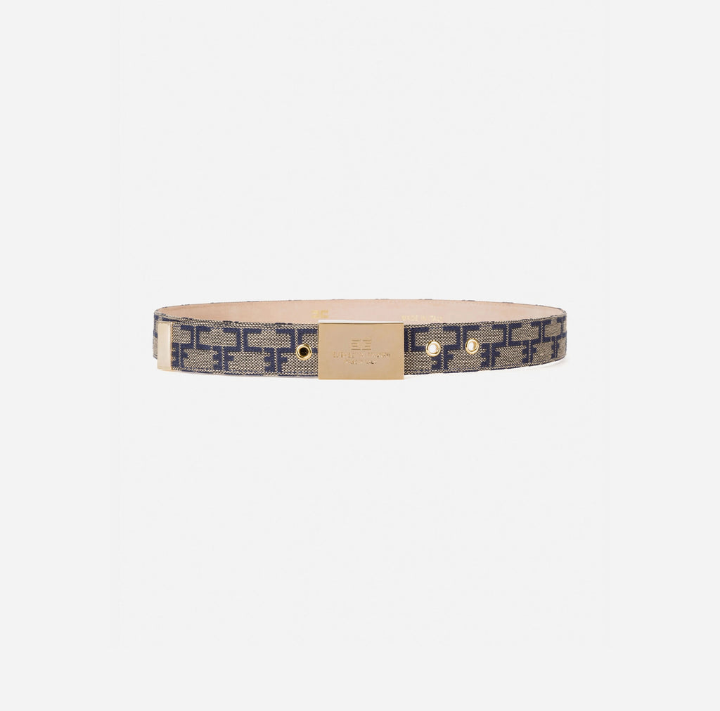 Belt With Monogram Pattern