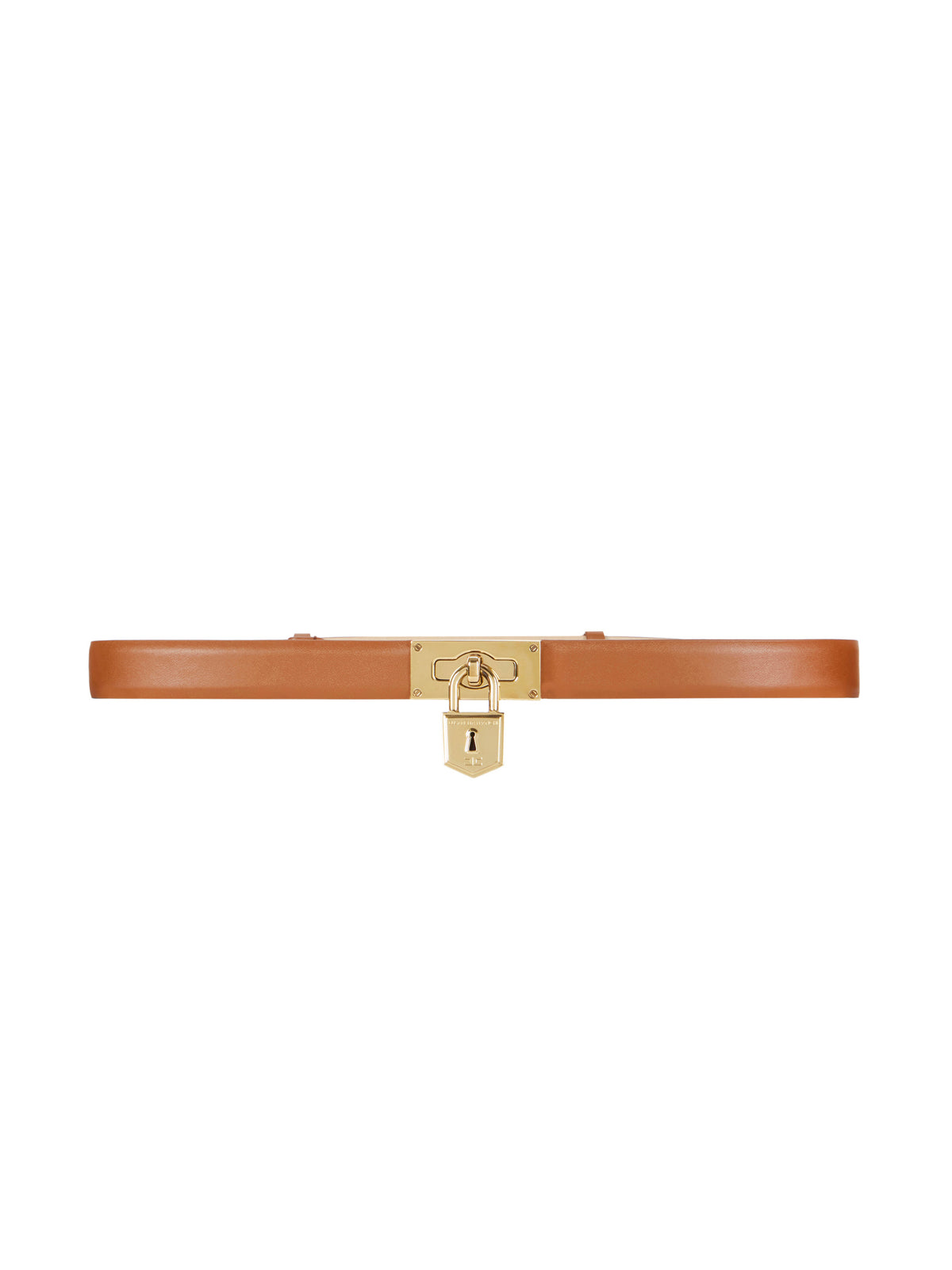 Leather belt with jewel padlock