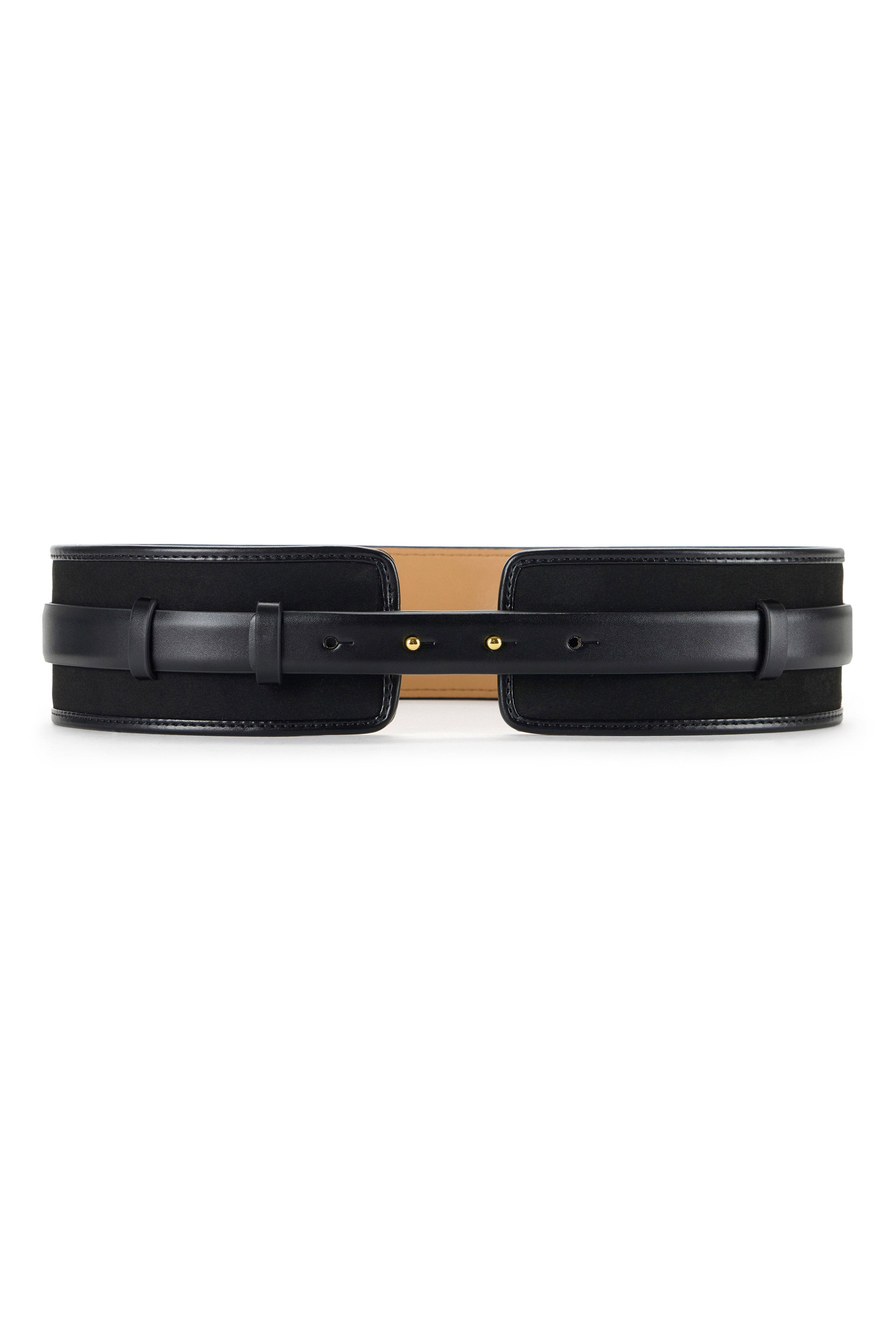 Belt with logo and snake pattern