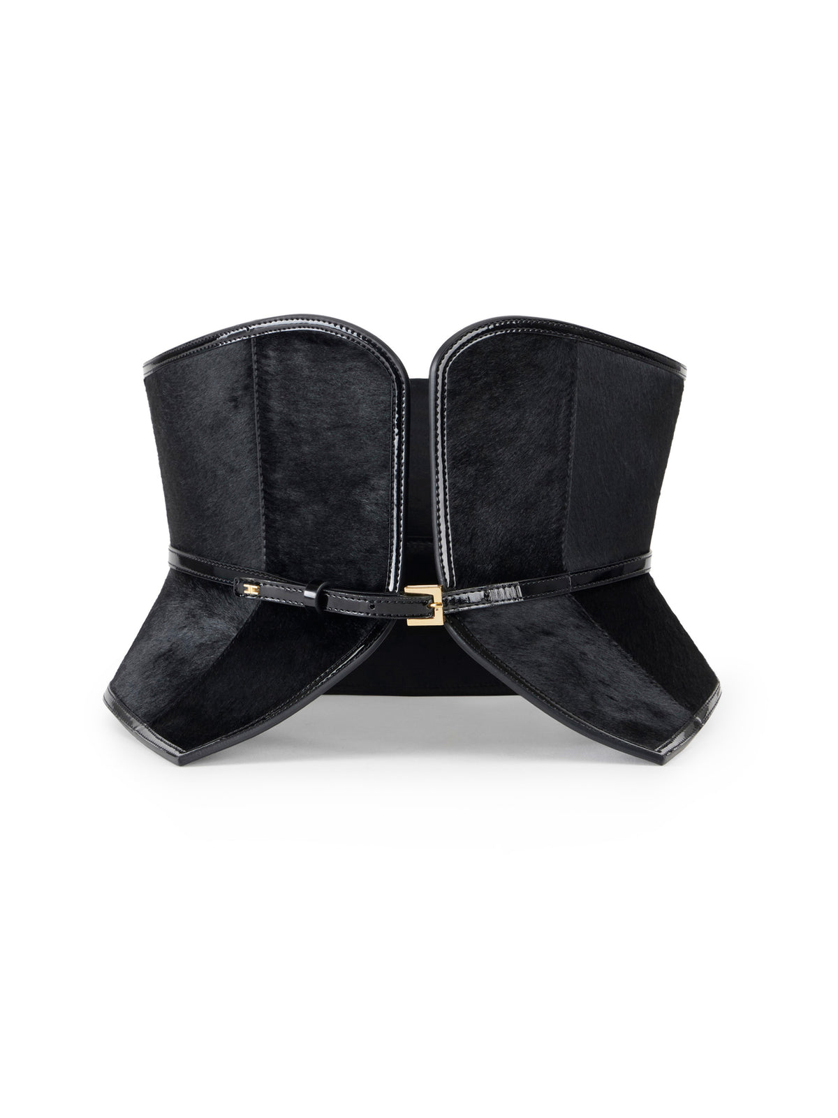 Bustier-style cowhide belt