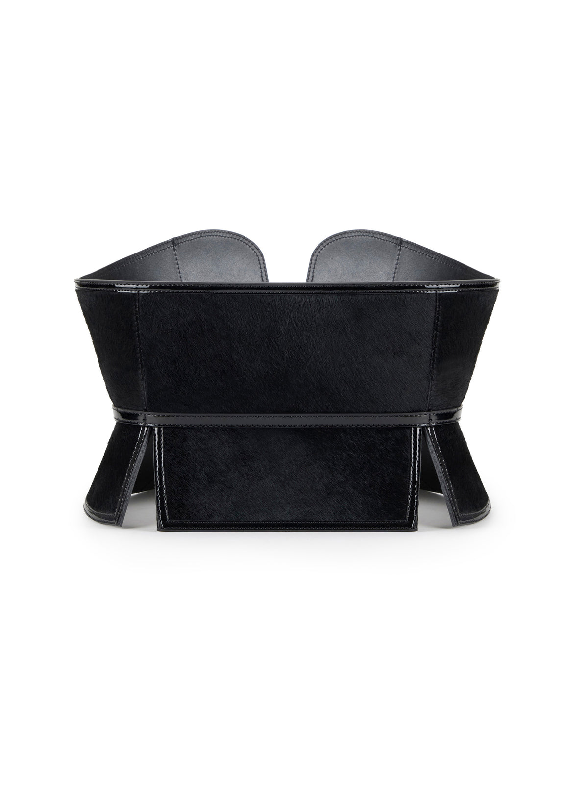 Bustier-style cowhide belt