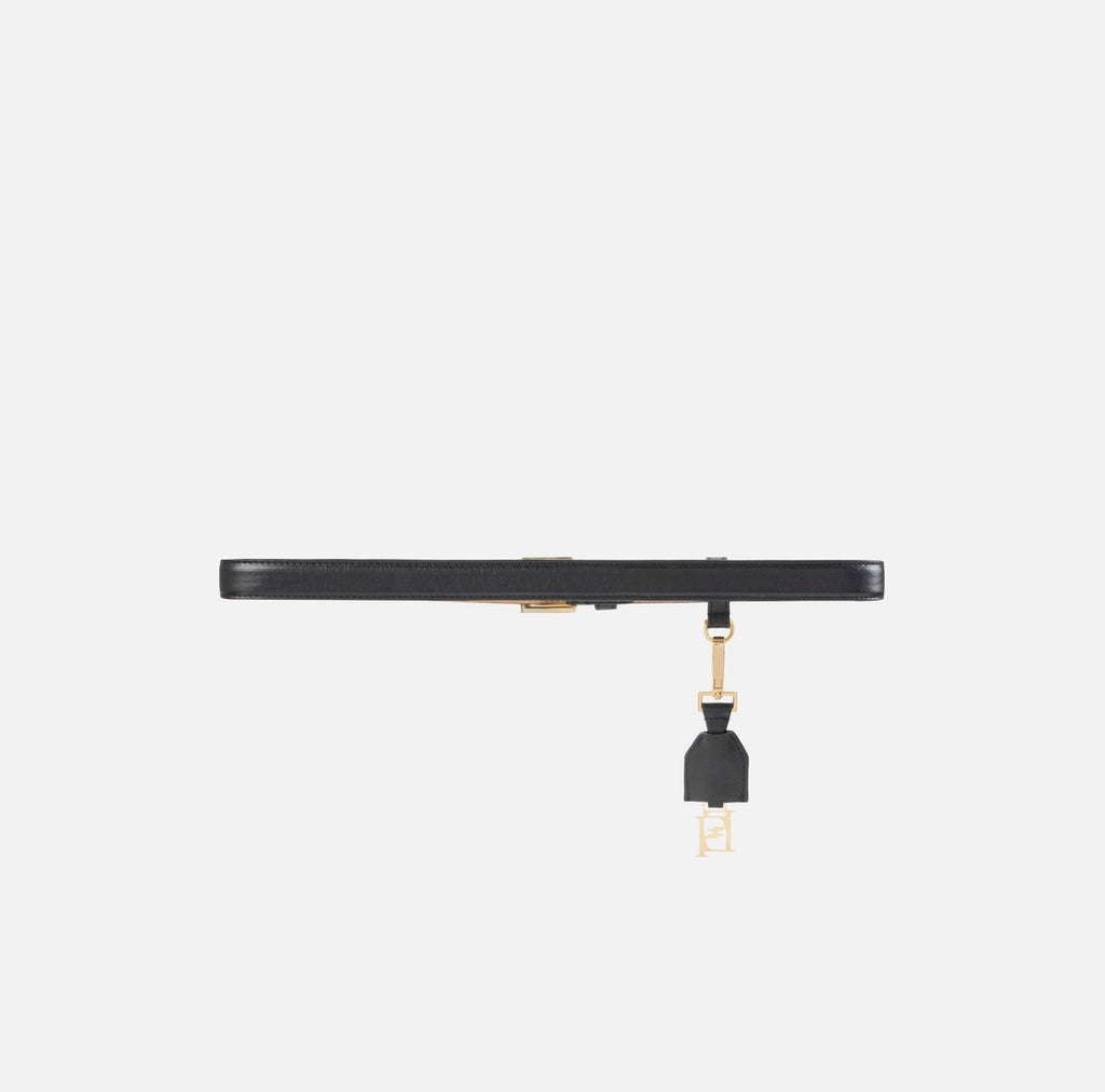 Leather belt with accessory