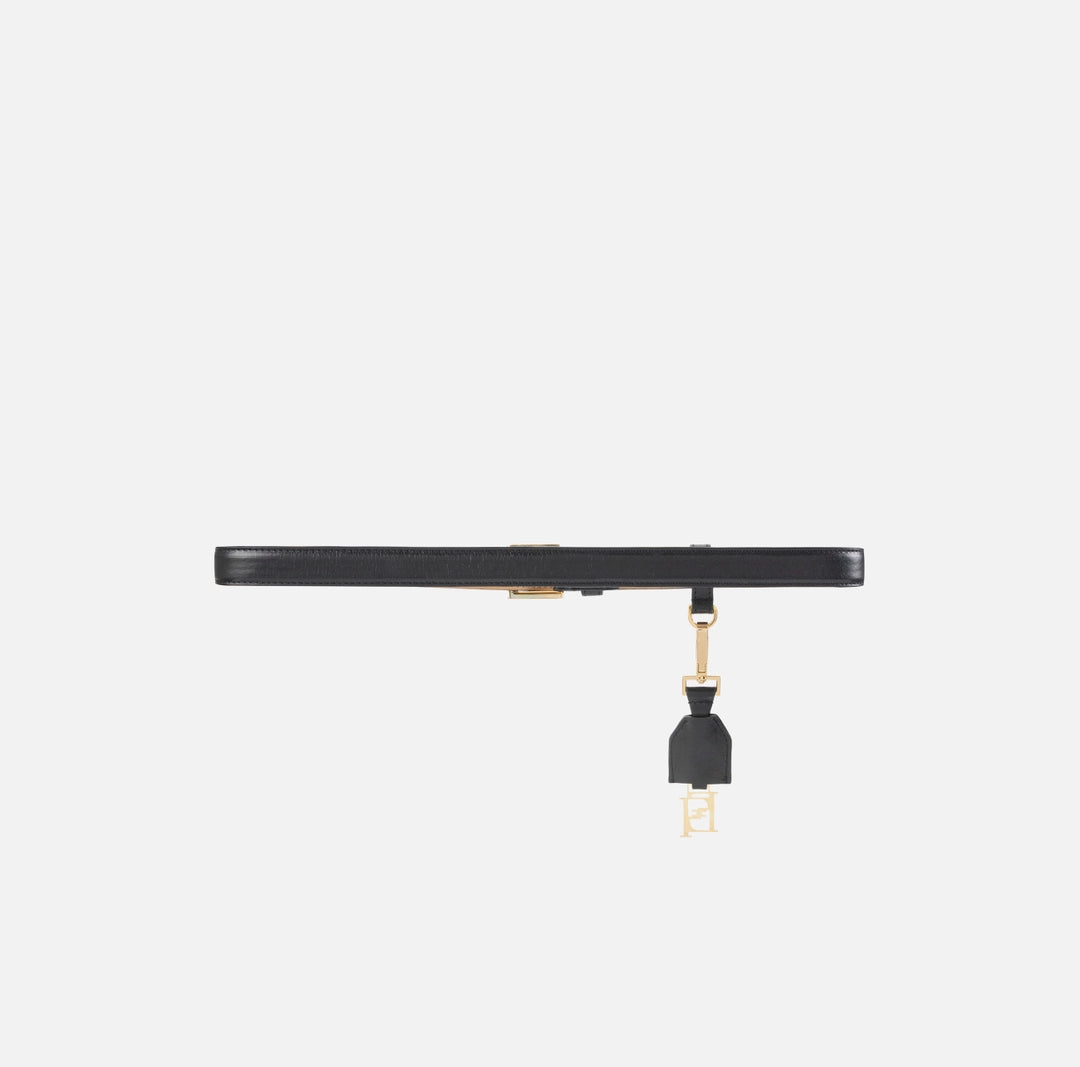 Leather belt with accessory