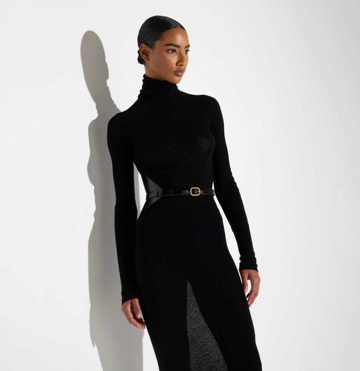 Knit openwork dress
