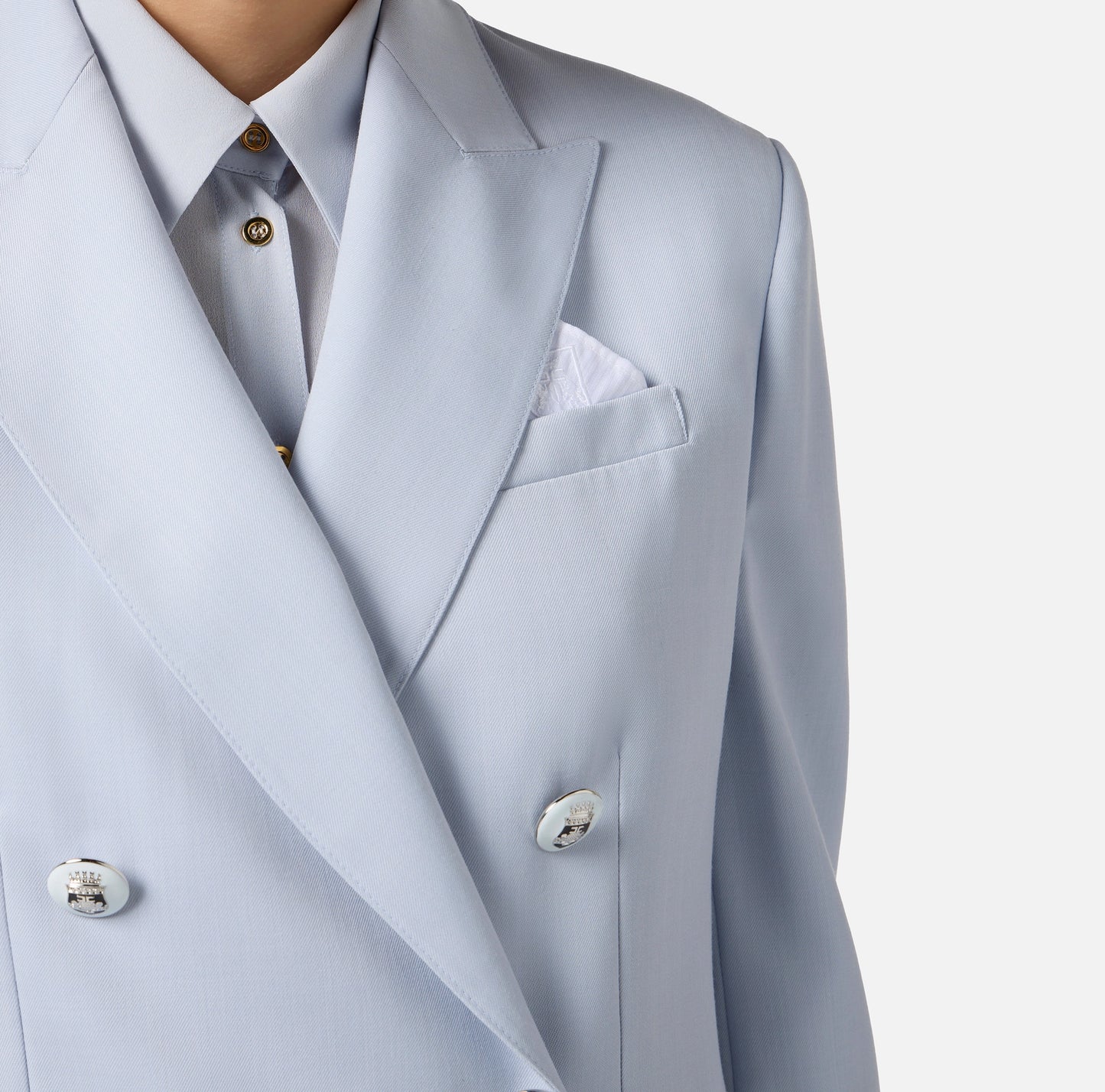 Cool wool jacket with enamelled buttons