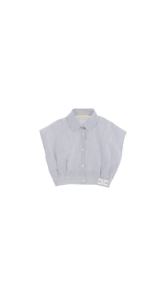 CAMICIA IN POPELINE RIGATO CON RICA