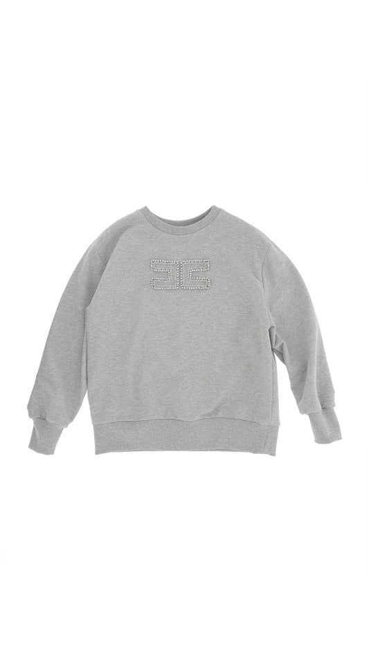 DOUBLE C SWEATSHIRT WITH BEZELS SWEATSHIRT