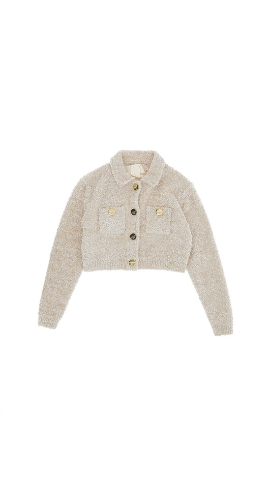 Kids knitted jacket with button details
