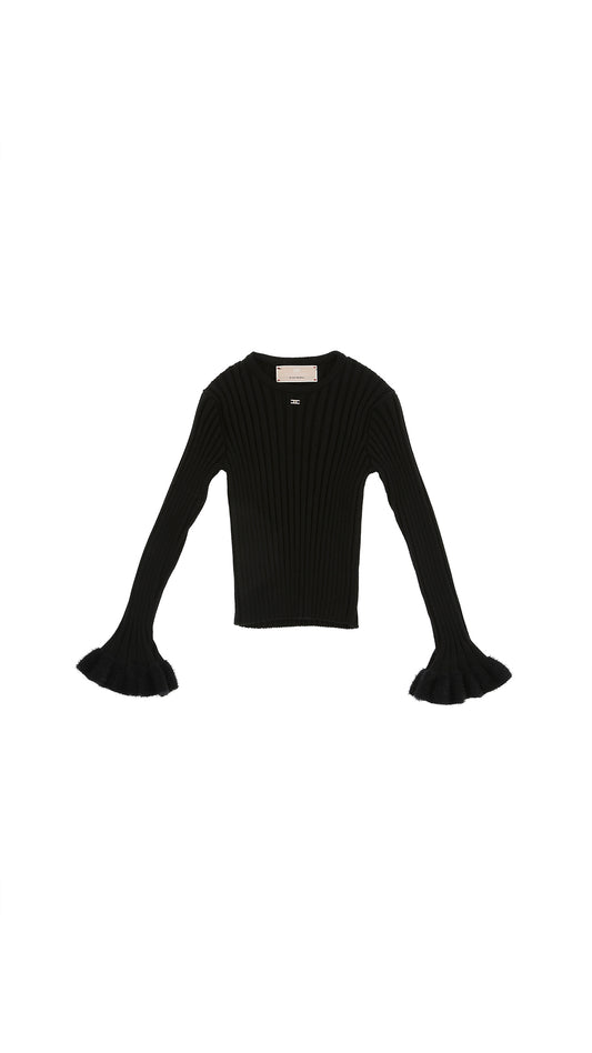 MAGLIA A COSTE CON BORDO PELOSO NER