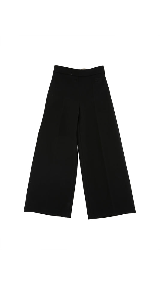 PANTALONE PALAZZO IN CREPE CON LOGO