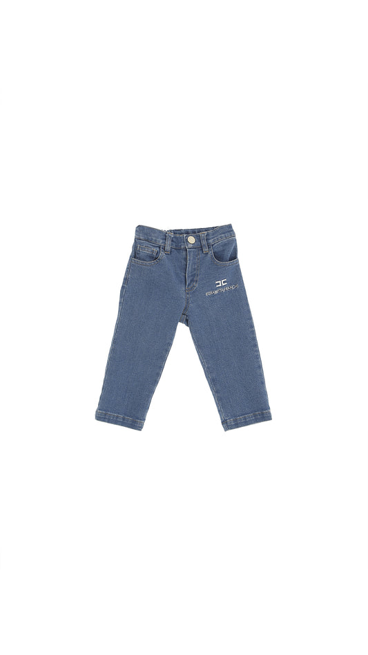 REGULAR DENIM TROUSERS WITH RICA