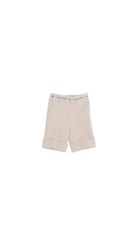PANTALONE AL GINOCCHIO IN CREPE CON NASTRO LOGATO