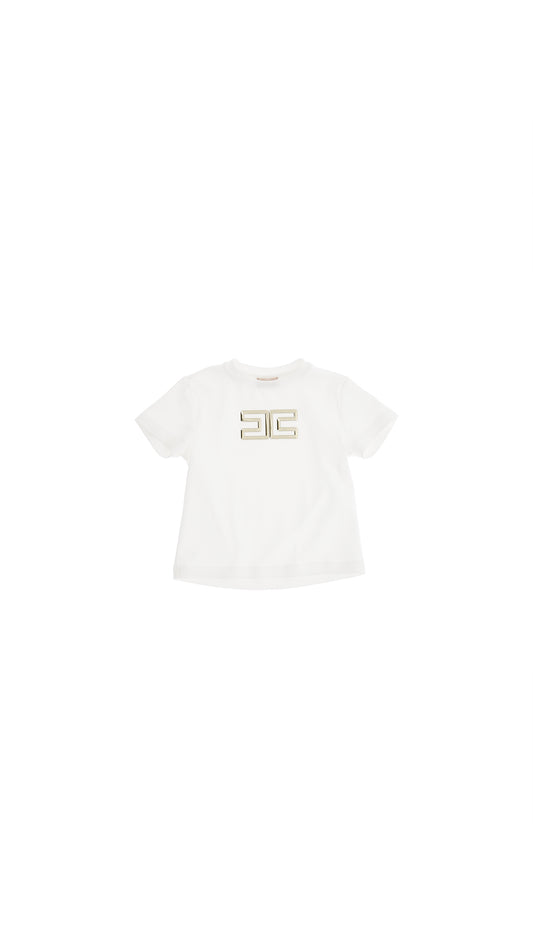 T-SHIRT M/C CON APPLICAZIONE DOPPIA C