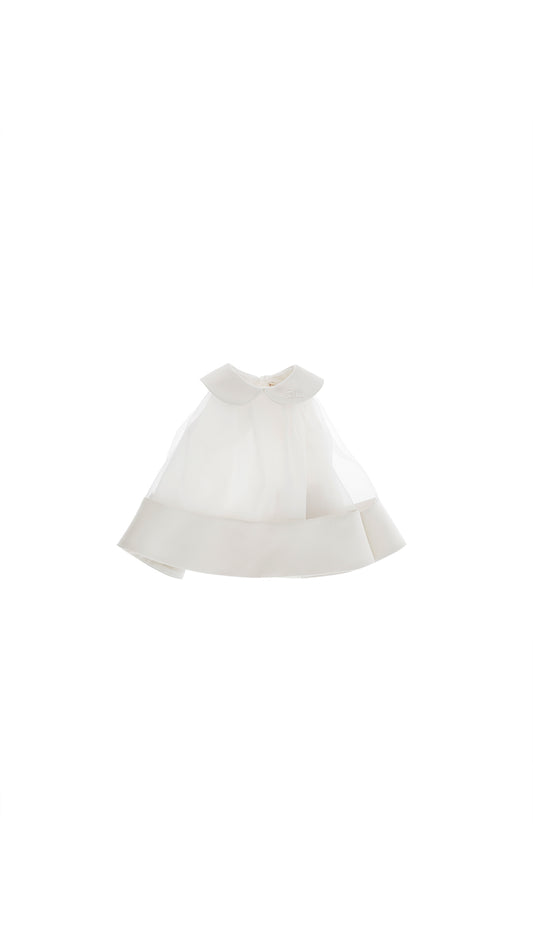 ORGANZA DRESS WITH RA DETAILS