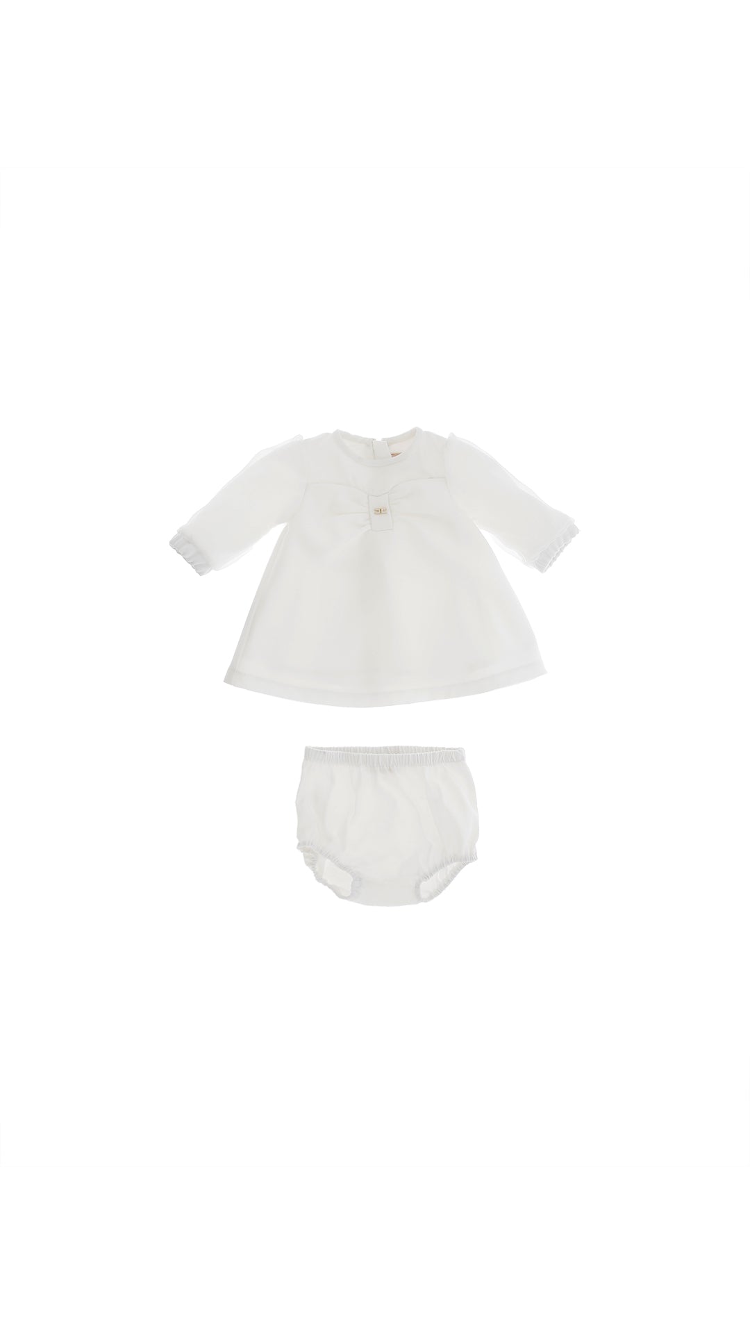 CREAM BOW DRESS