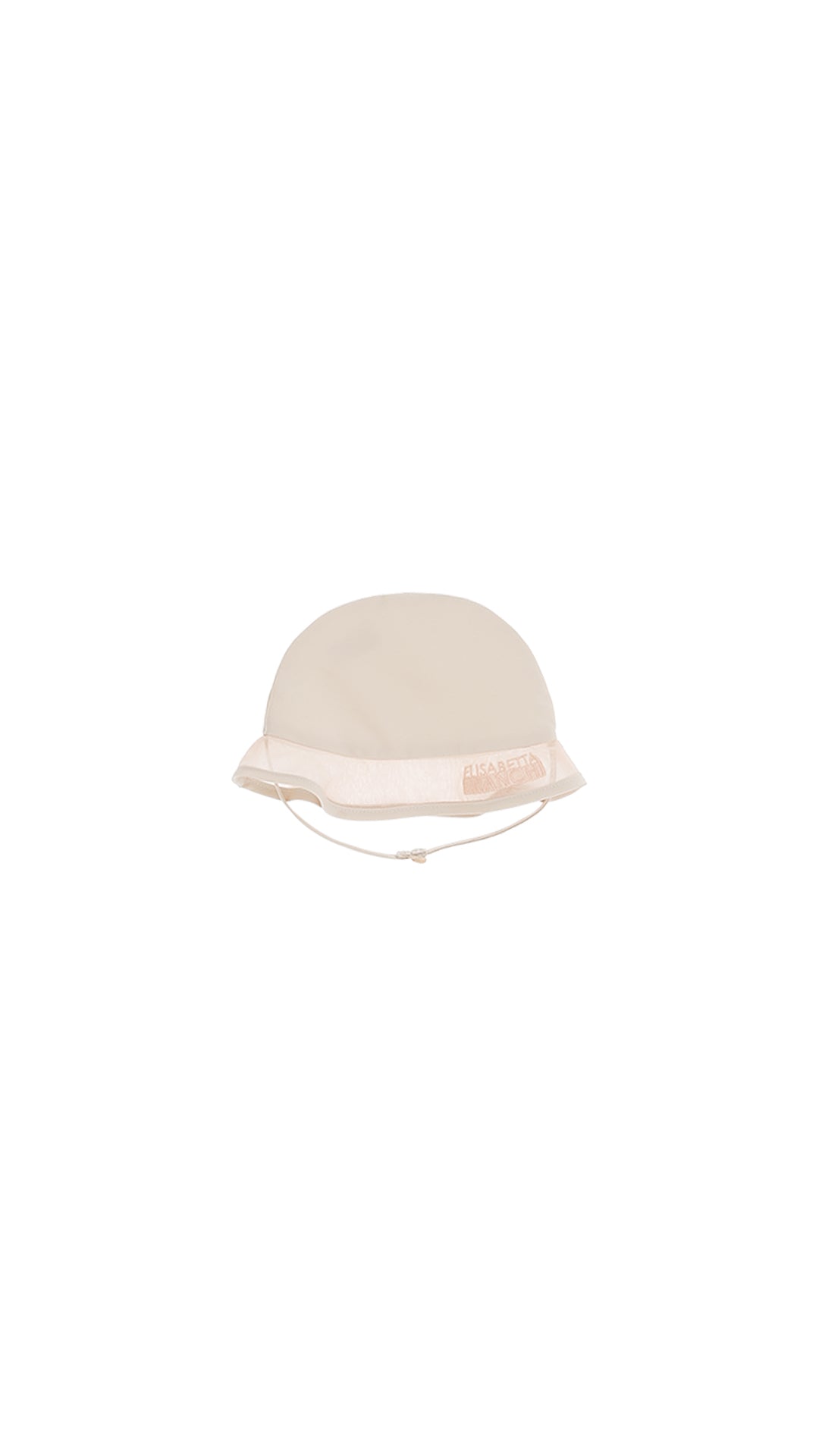 CAPPELLO CON INSERTO IN ORGANZA E RICAMO LOGO