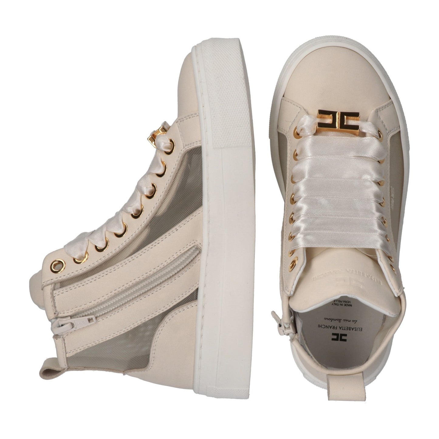 HIGH TOP LACE-UP SNEAKERS