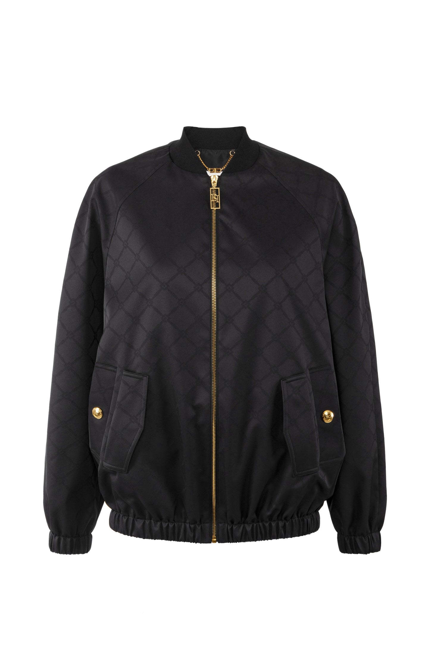 Jacket in jacquard technical fabric