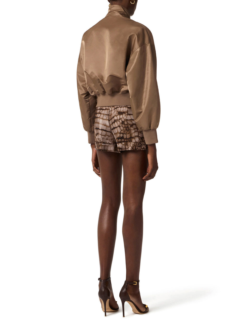 Bomber jacket in nylon fabric