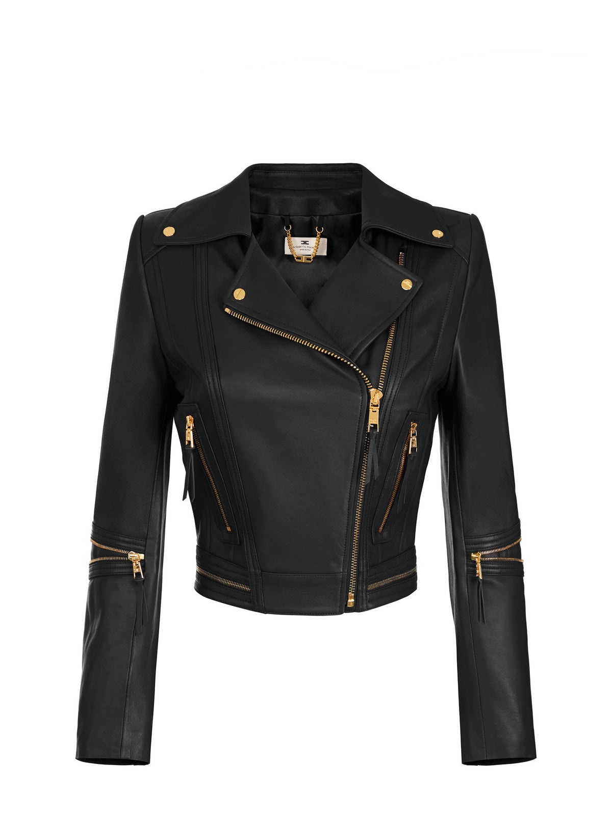 Leather biker jacket