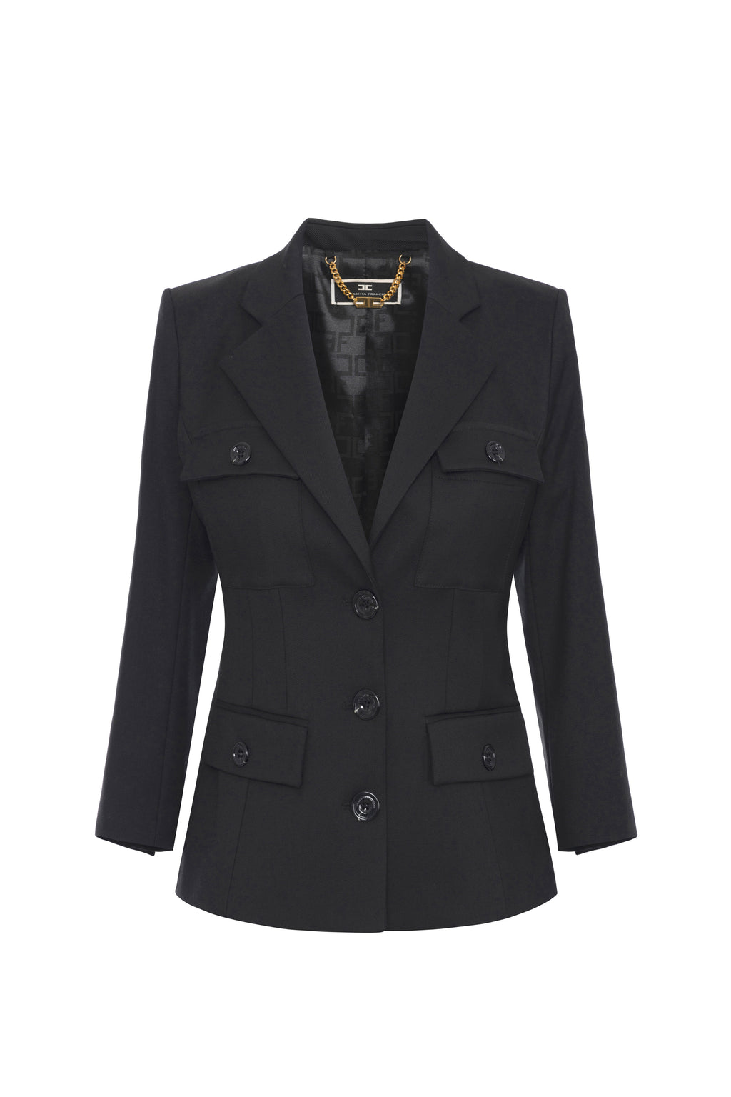 Single-breasted cool wool jacket with pockets | LAST PIECE: 42