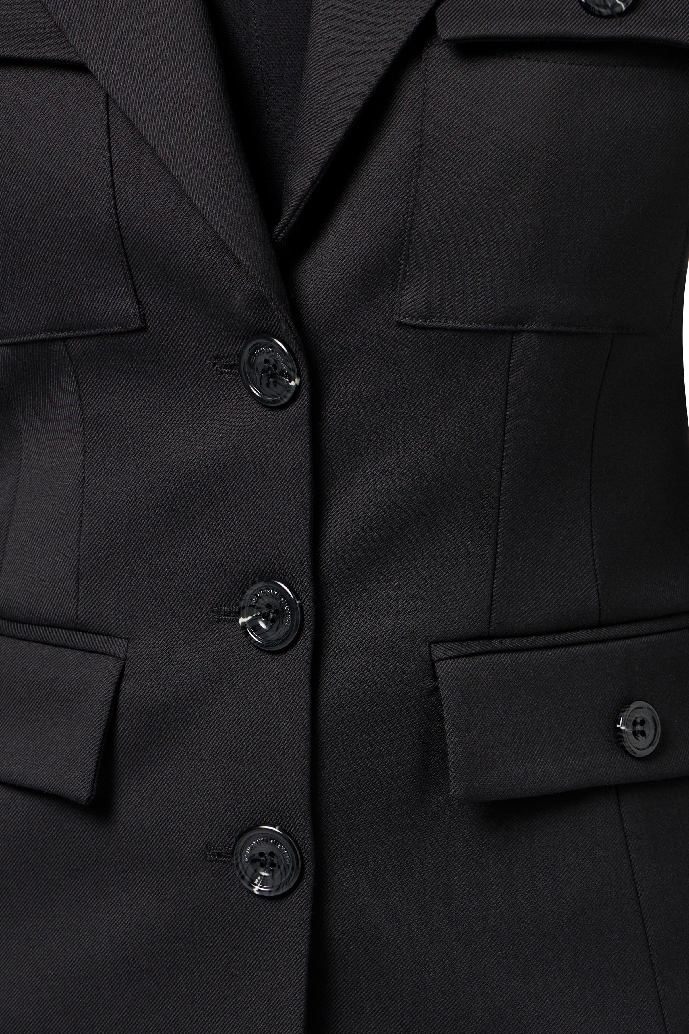 Single-breasted cool wool jacket with pockets | LAST PIECE: 42