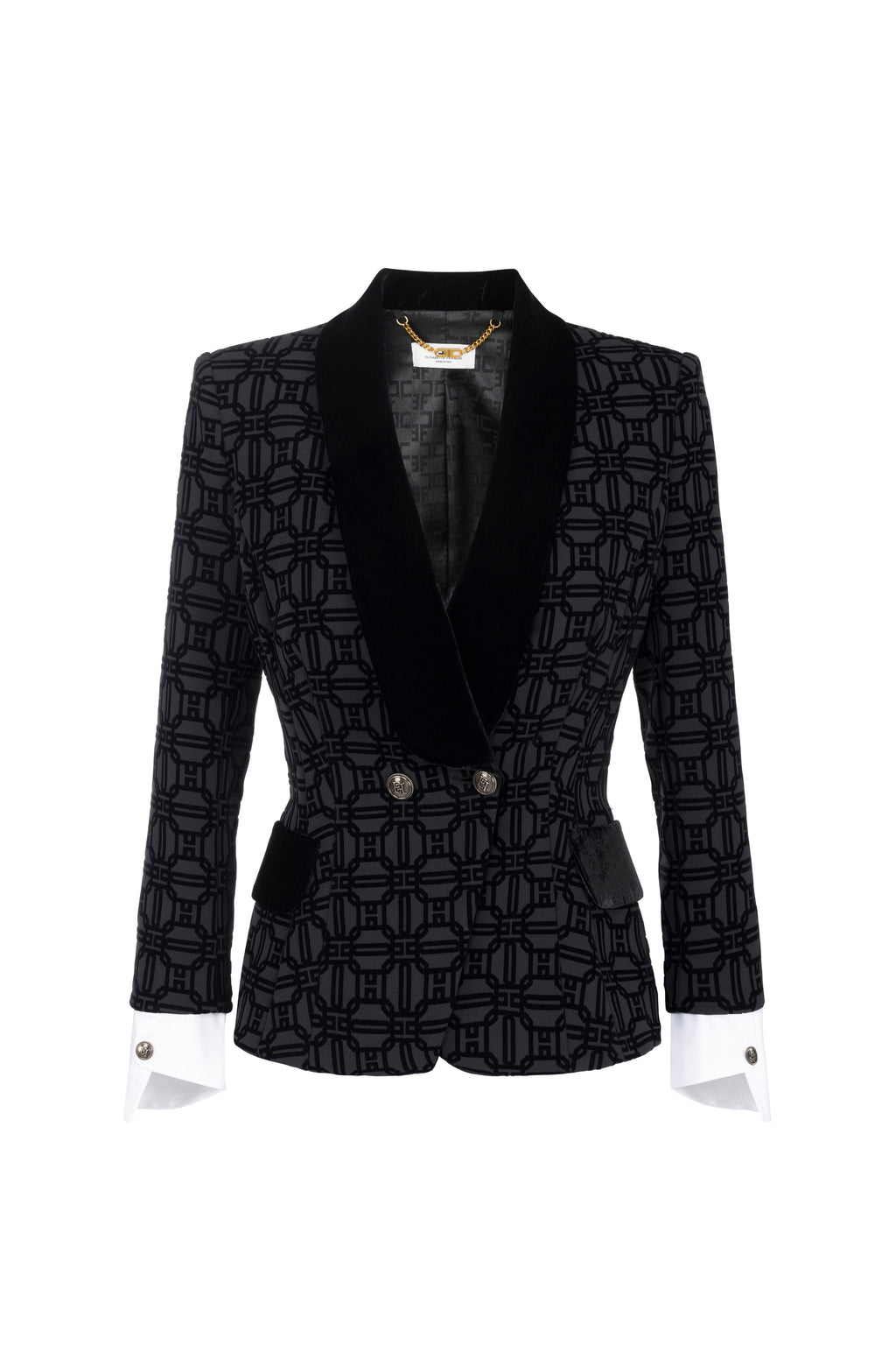 Double-breasted flock crêpe jacket | LAST PIECE: 40
