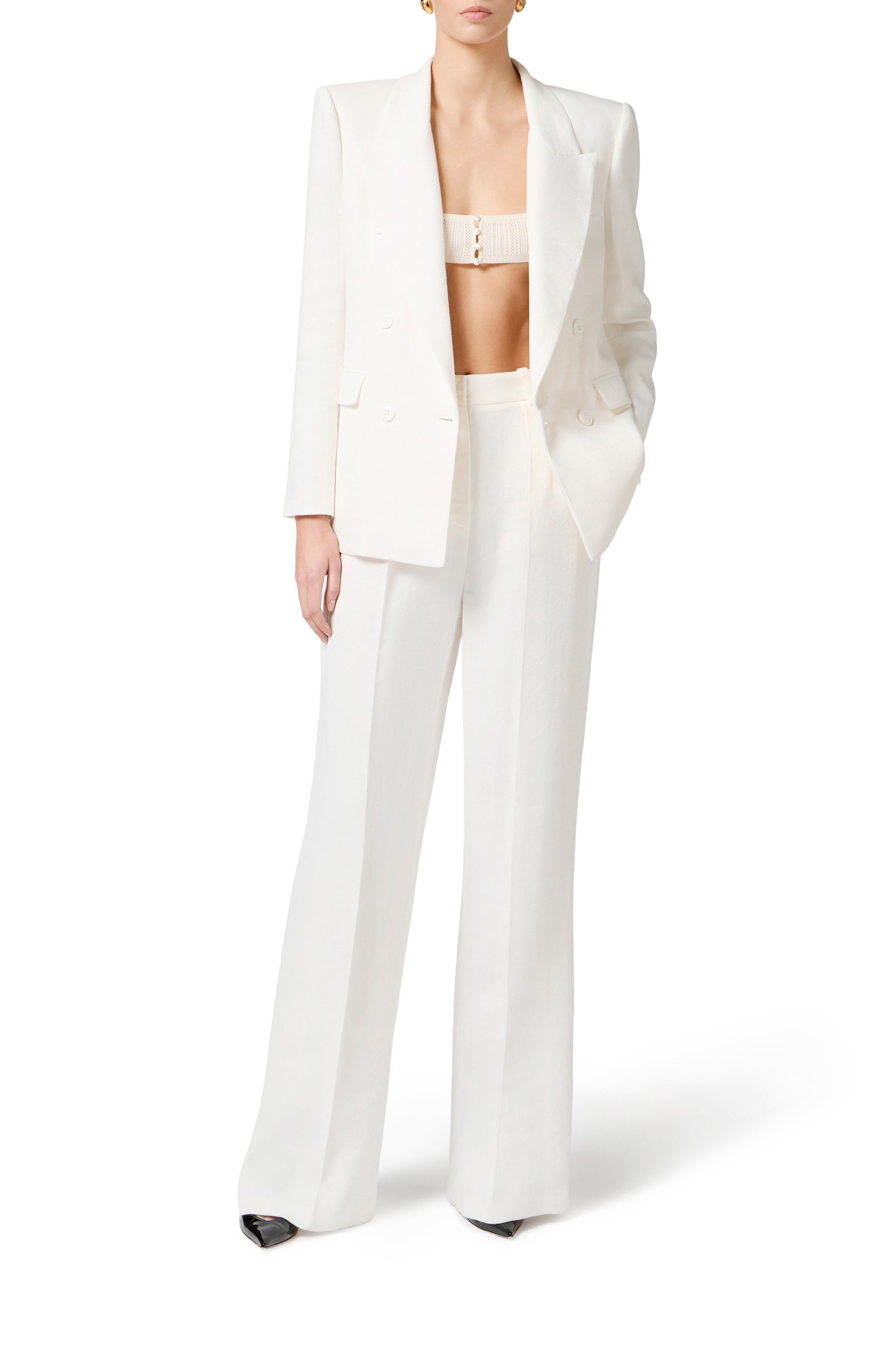Linen Blend Gabardine Jacket | LAST PIECE: 48
