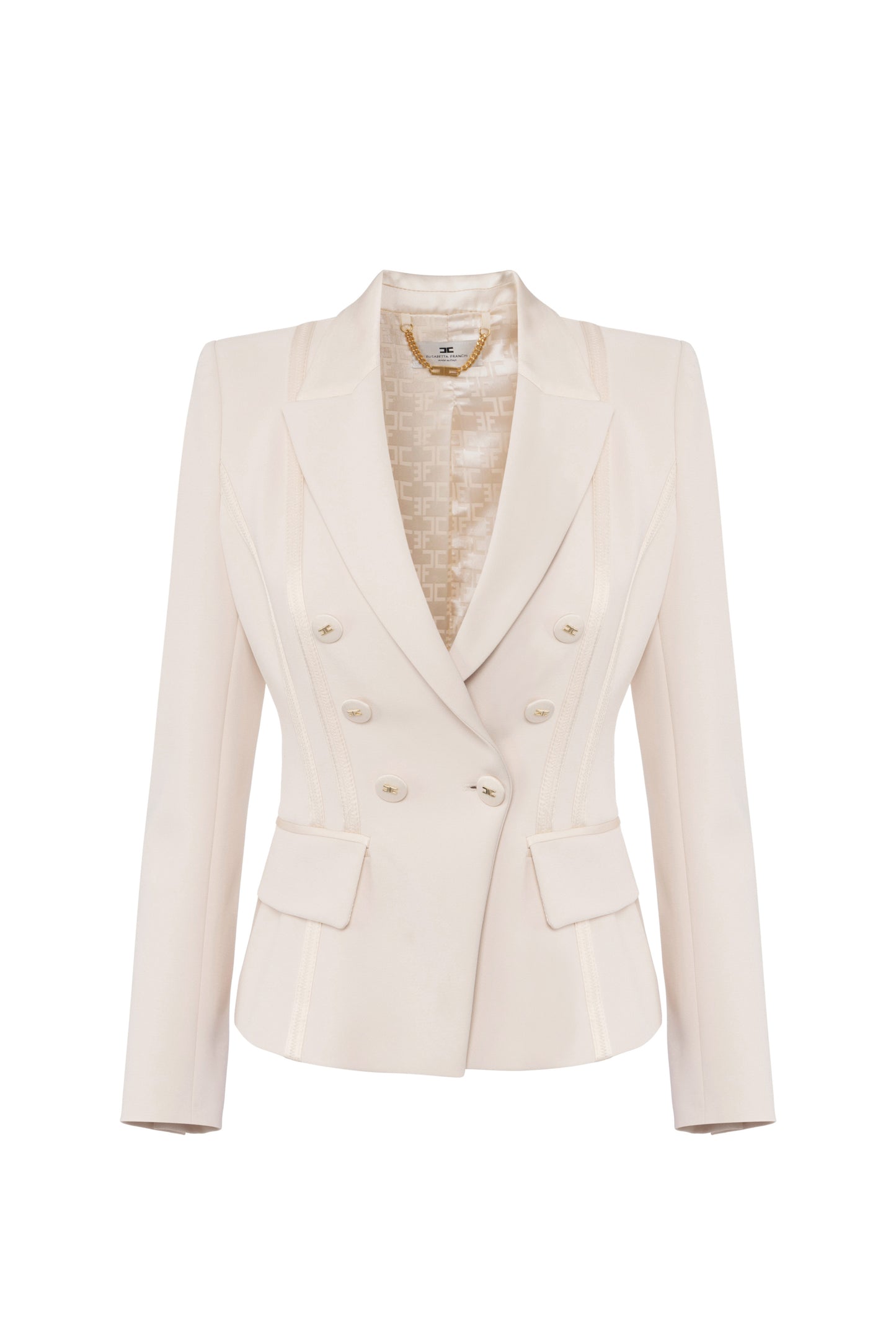 Crêpe jacket with satin details