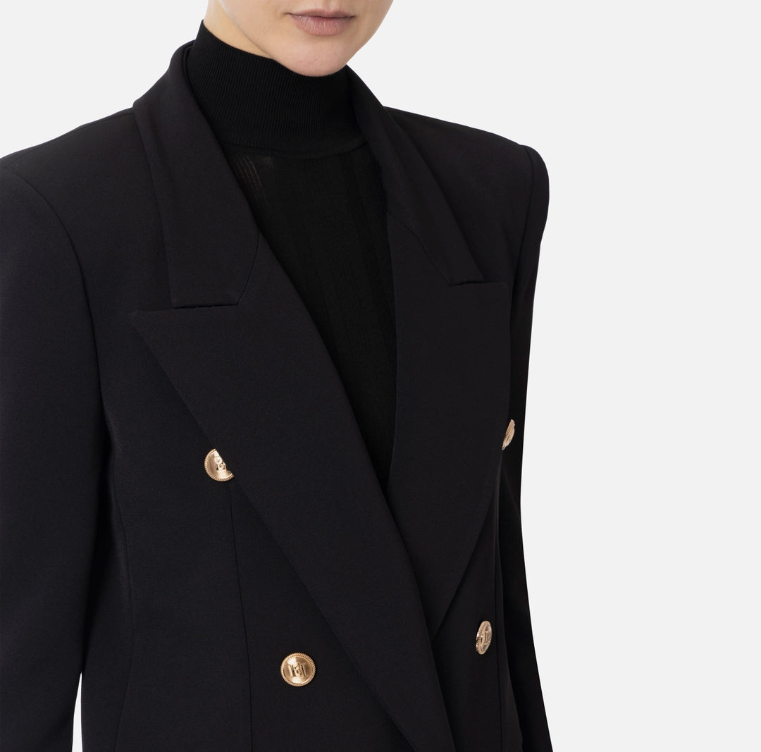 Crêpe jacket with golden buttons